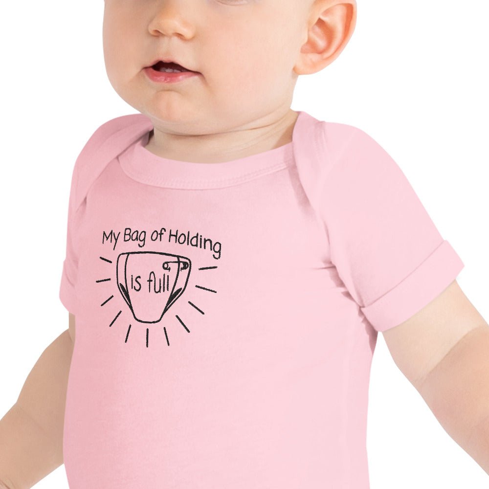 Bag of Holding Embroidered Baby short sleeve one piece Level 1 Gamers