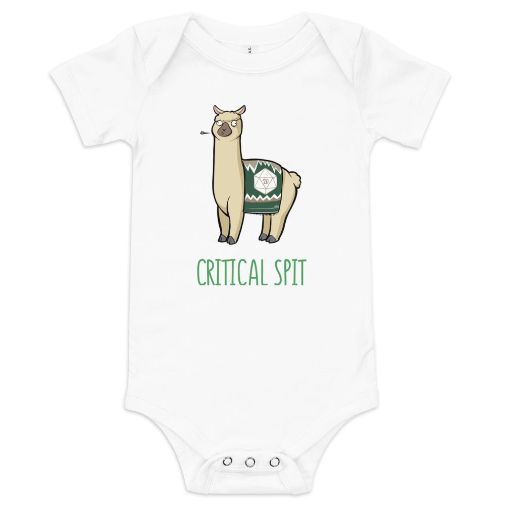 Critical Spit Llama Baby short sleeve one piece Level 1 Gamers White 3-6m