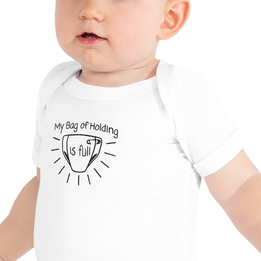 Bag of Holding Embroidered Baby short sleeve one piece Level 1 Gamers