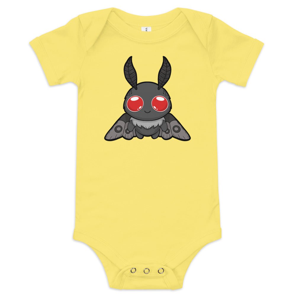 Lil' Mothman Baby short sleeve one piece  Level 1 Gamers Yellow 3-6m