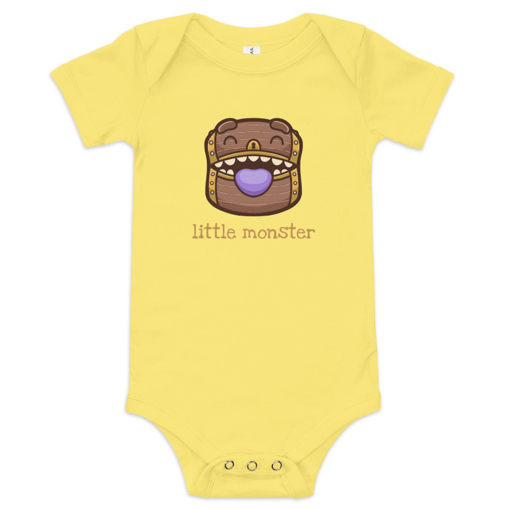Little Monster Mimic Baby short sleeve one piece Level 1 Gamers Yellow 3-6m