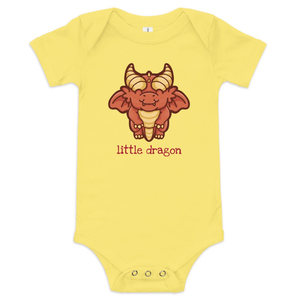 Little Dragon Baby short sleeve one piece Level 1 Gamers Yellow 3-6m
