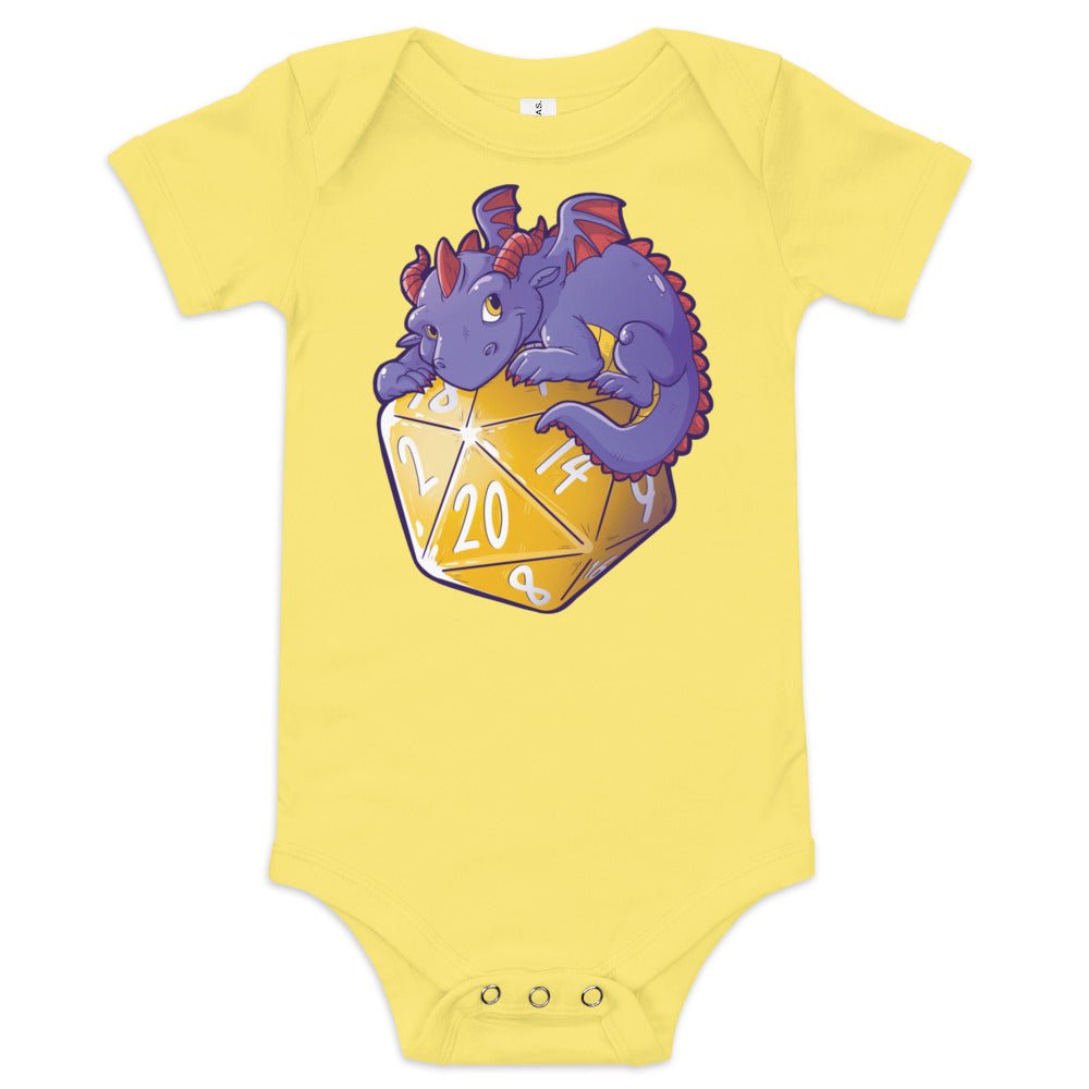Baby short sleeve one piece Level 1 Gamers Yellow 3-6m