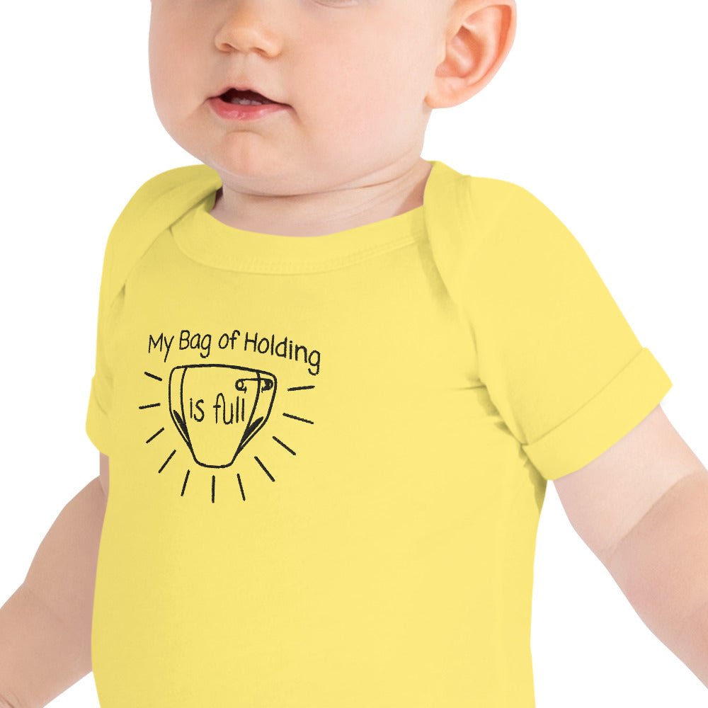 Bag of Holding Embroidered Baby short sleeve one piece Level 1 Gamers