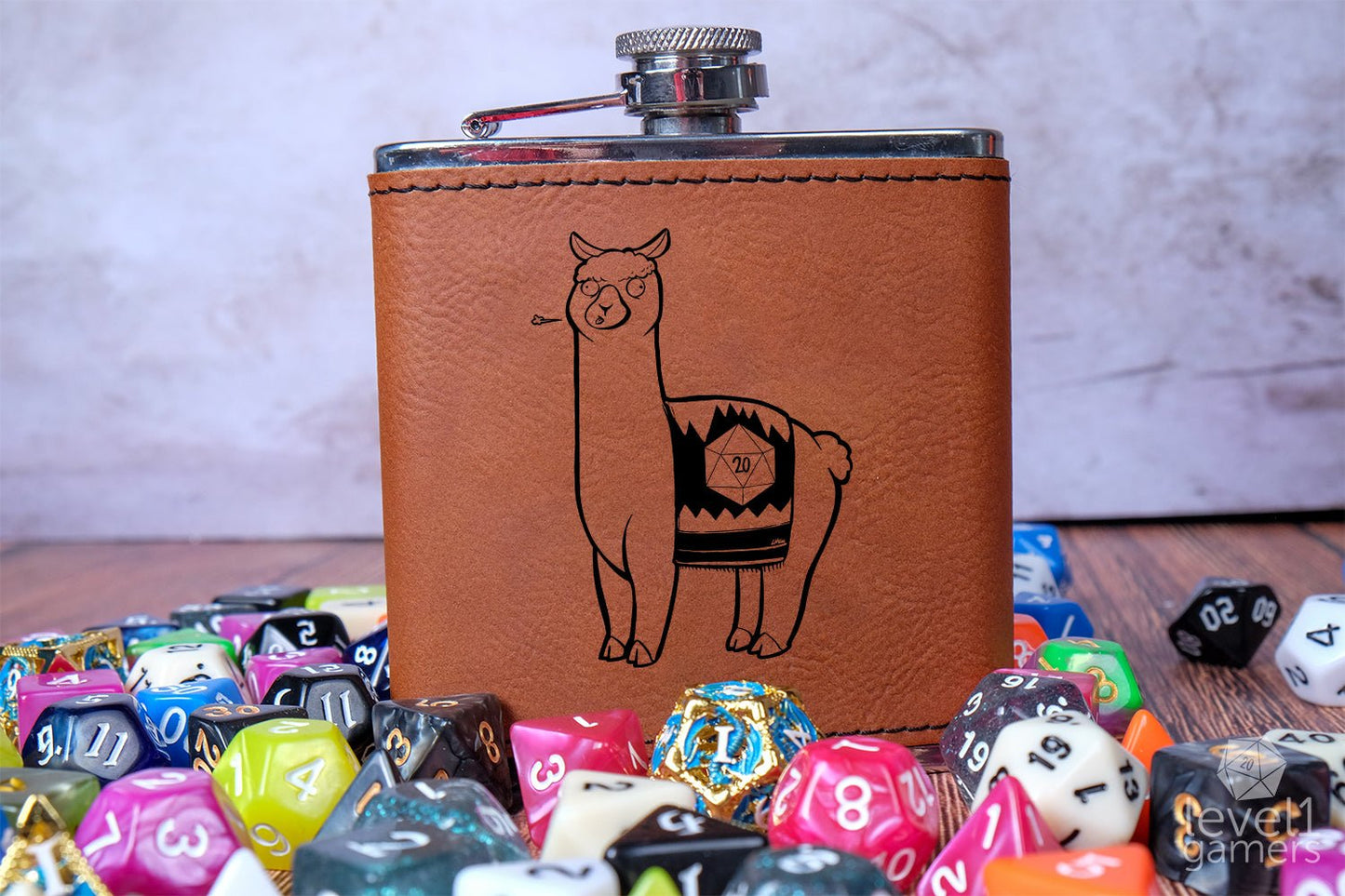 D20 Llama Flask Level 1 Gamers