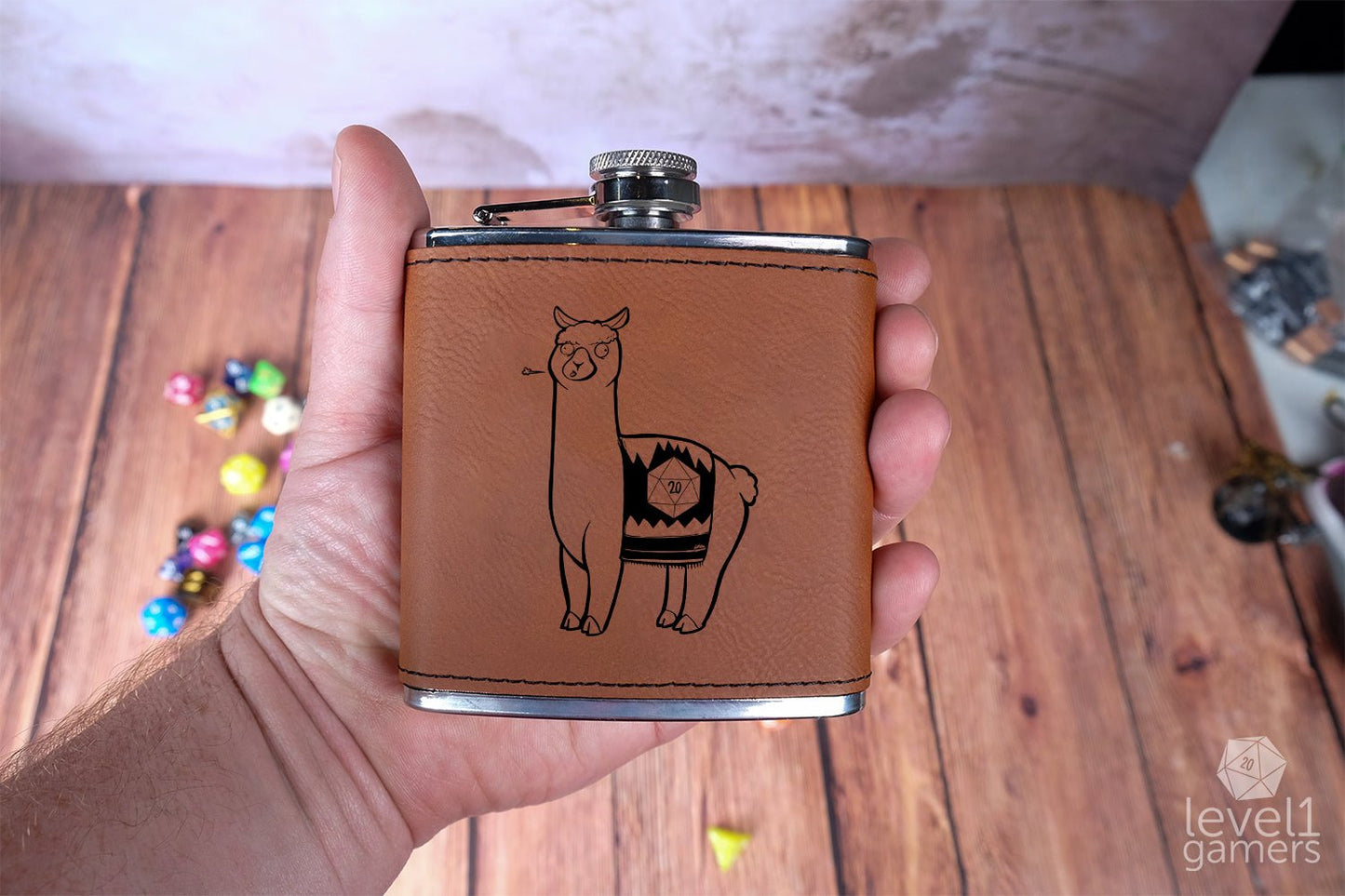 D20 Llama Flask Level 1 Gamers