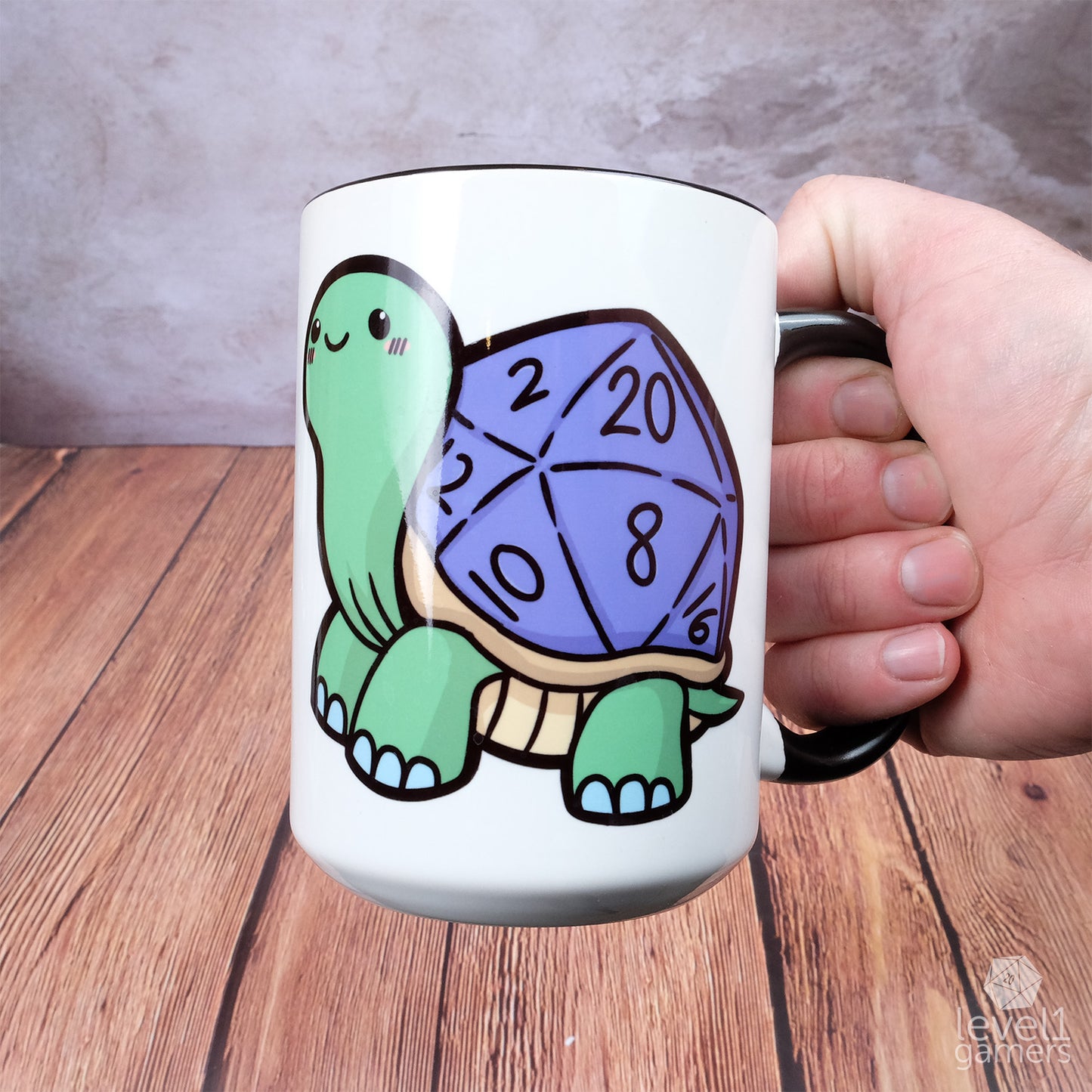 D20 Tortoise Mug Level 1 Gamers