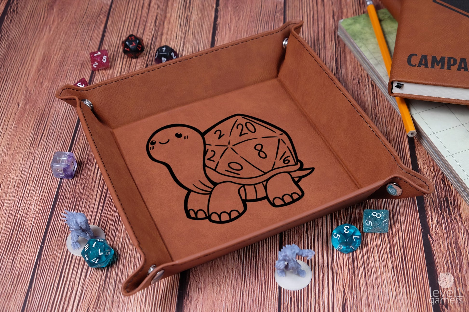 D20 Turtle Dice Tray Dice Trays Level 1 Gamers