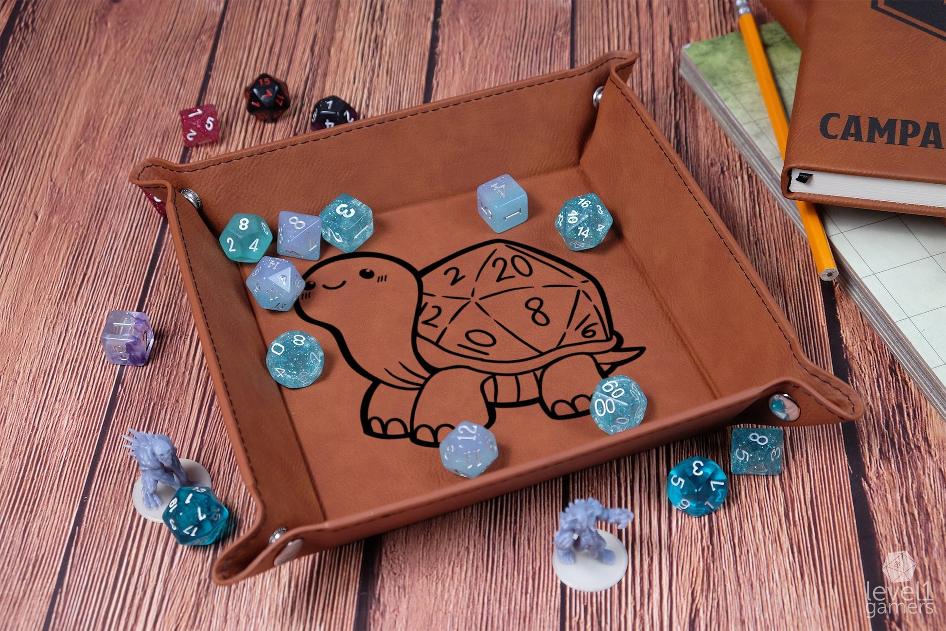 D20 Turtle Dice Tray Dice Trays Level 1 Gamers
