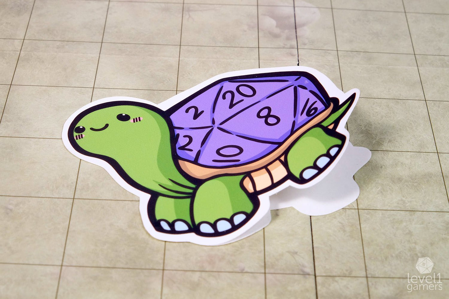 D20 Tortoise Sticker Level 1 Gamers