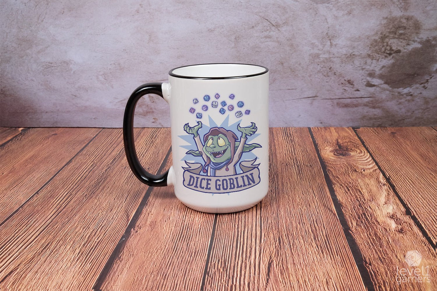 Dice Goblin Mug Level 1 Gamers