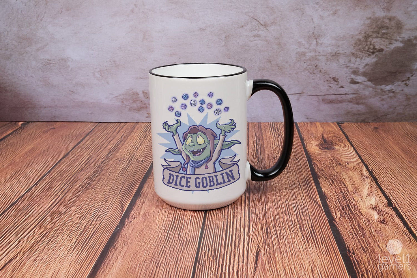 Dice Goblin Mug Level 1 Gamers