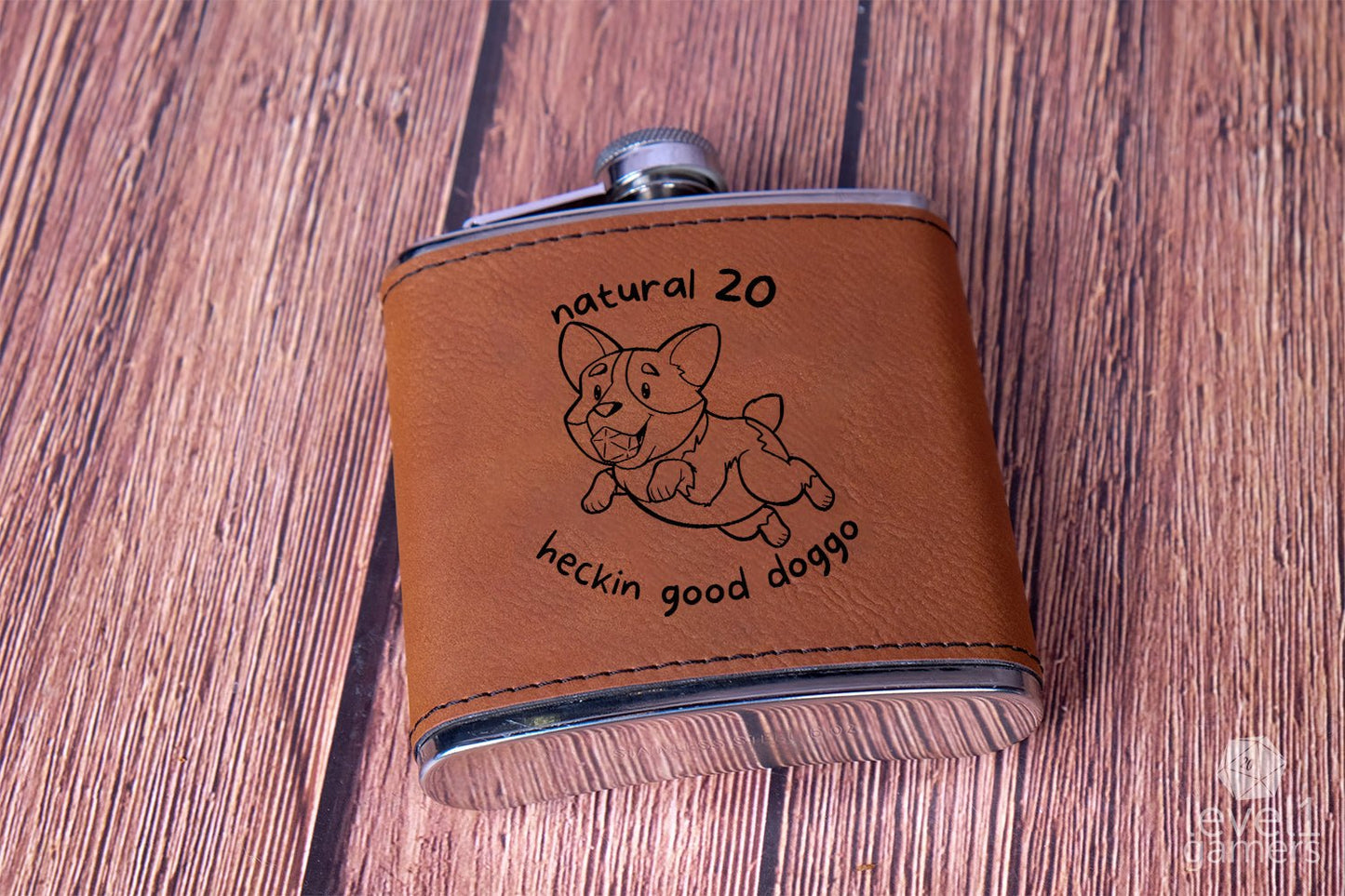 Heckin Good Doggo Flask Level 1 Gamers