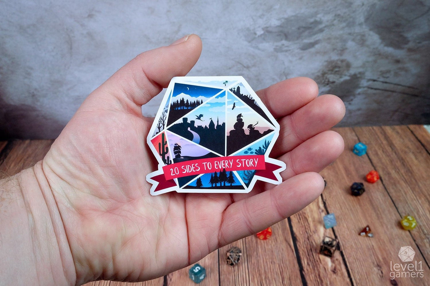 20 Sides to Every Story Sticker Level 1 Gamers