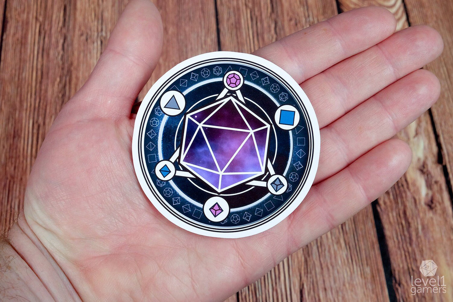 Magic Dice Circle Sticker Level 1 Gamers