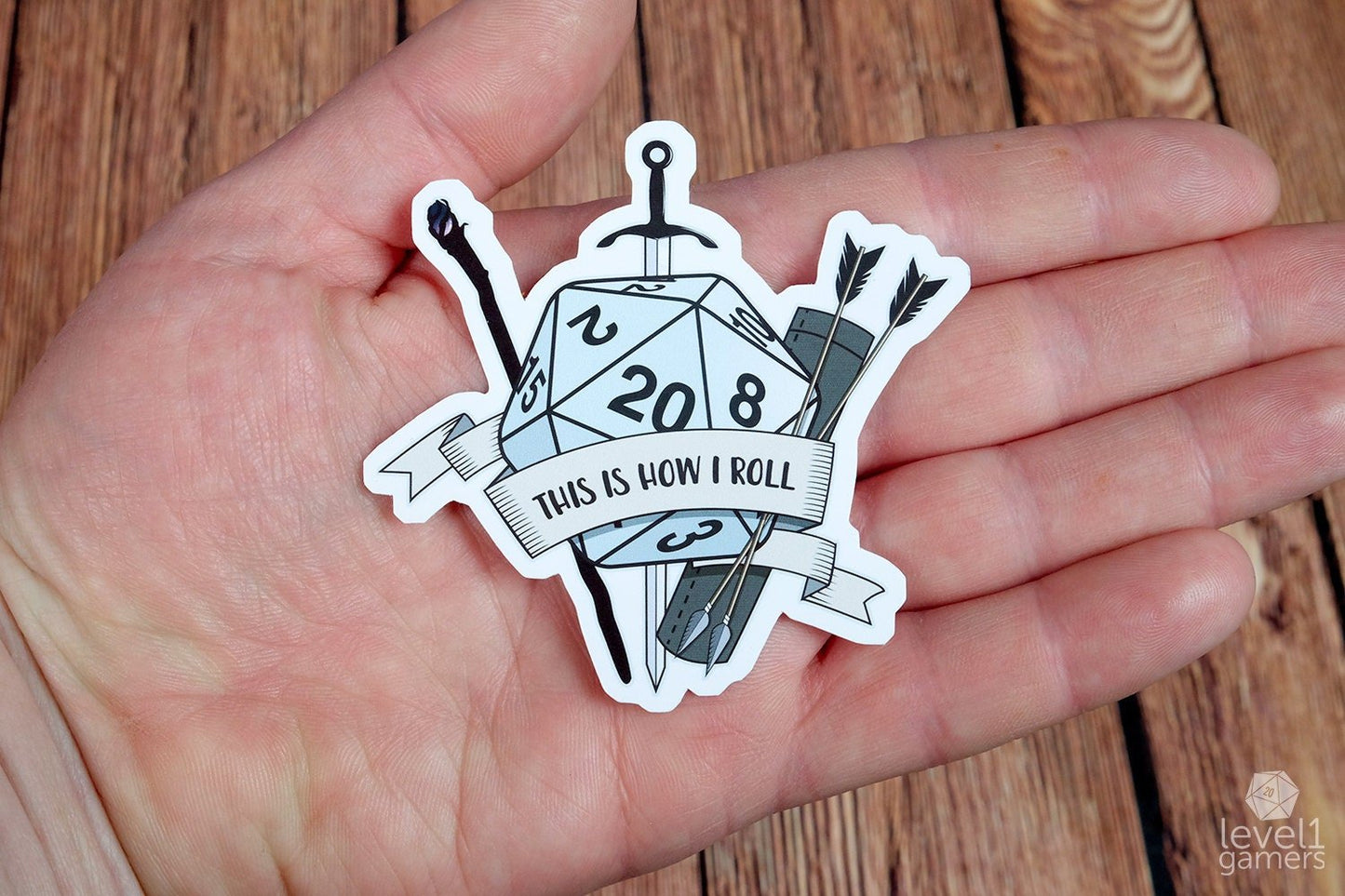 How I Roll Sticker Level 1 Gamers