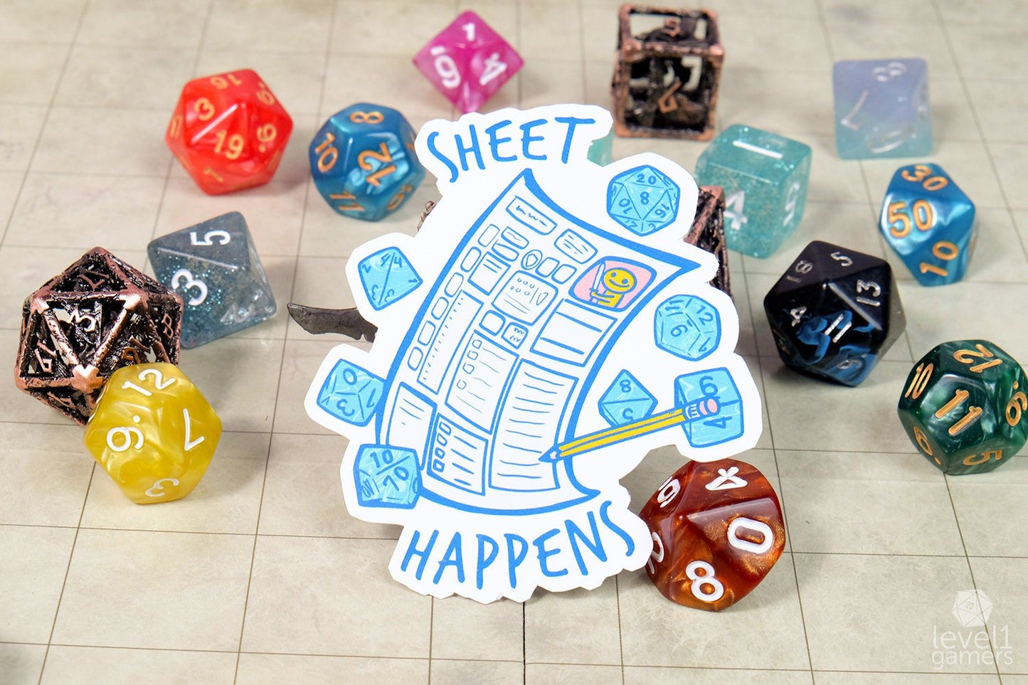 Sheet Happens Sticker Level 1 Gamers