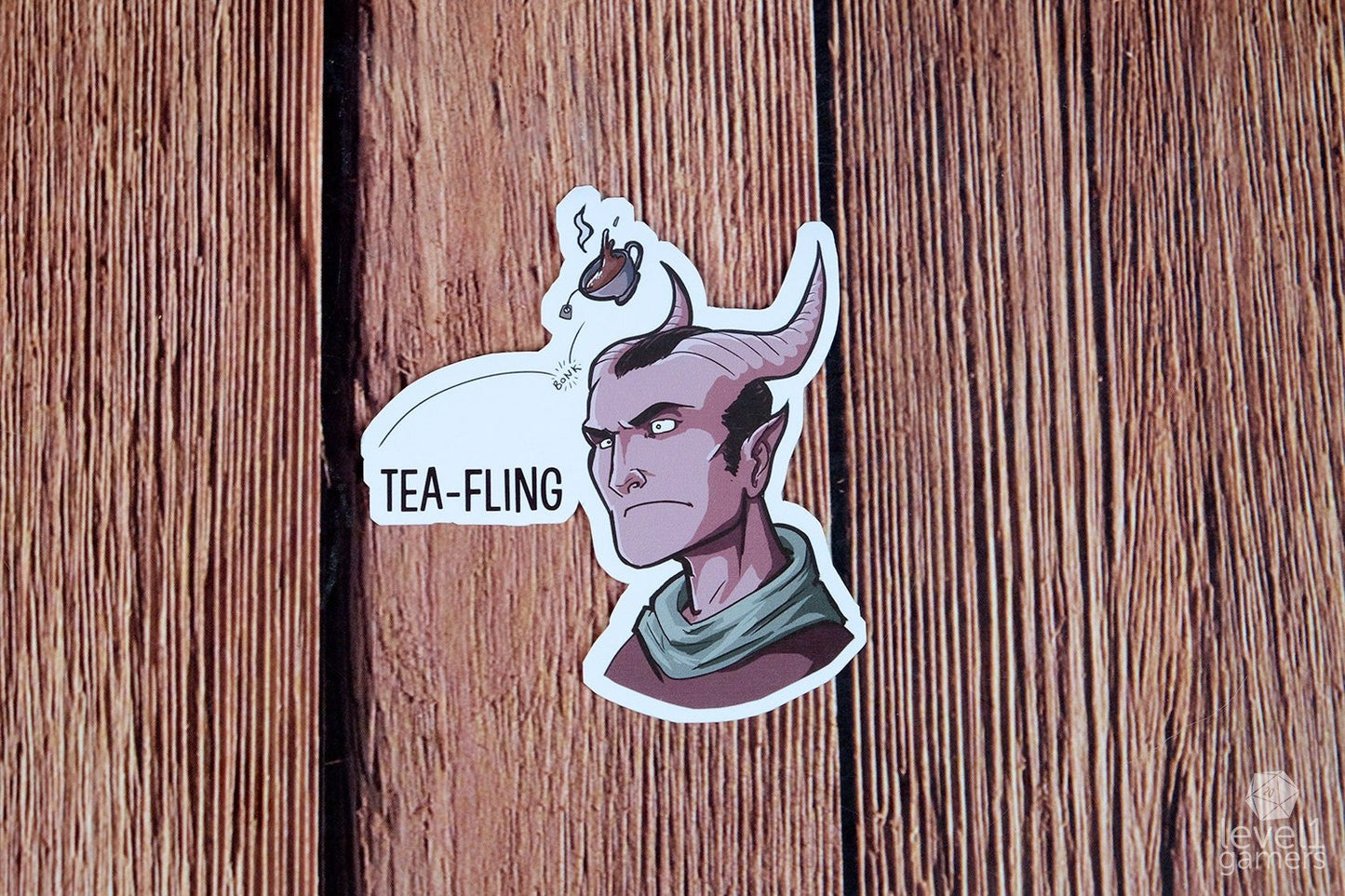 Tea-Fling Sticker Level 1 Gamers