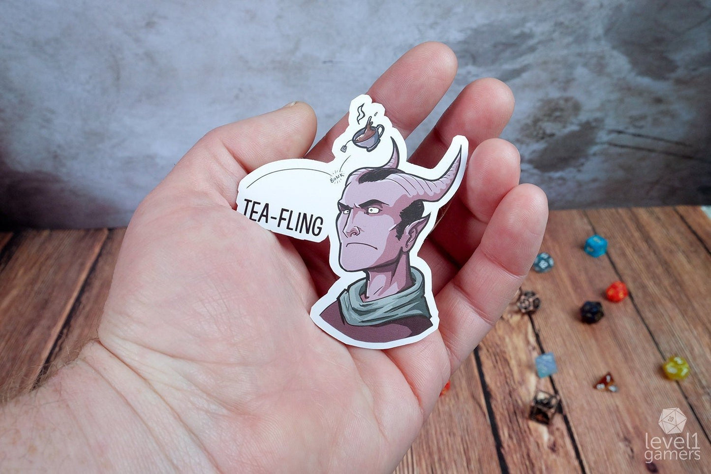 Tea-Fling Sticker Level 1 Gamers