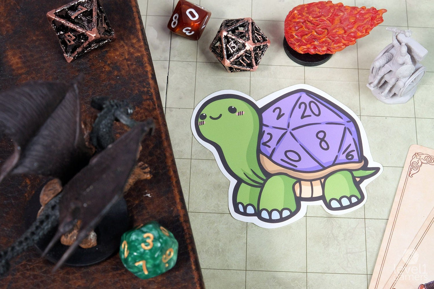 D20 Tortoise Sticker Level 1 Gamers
