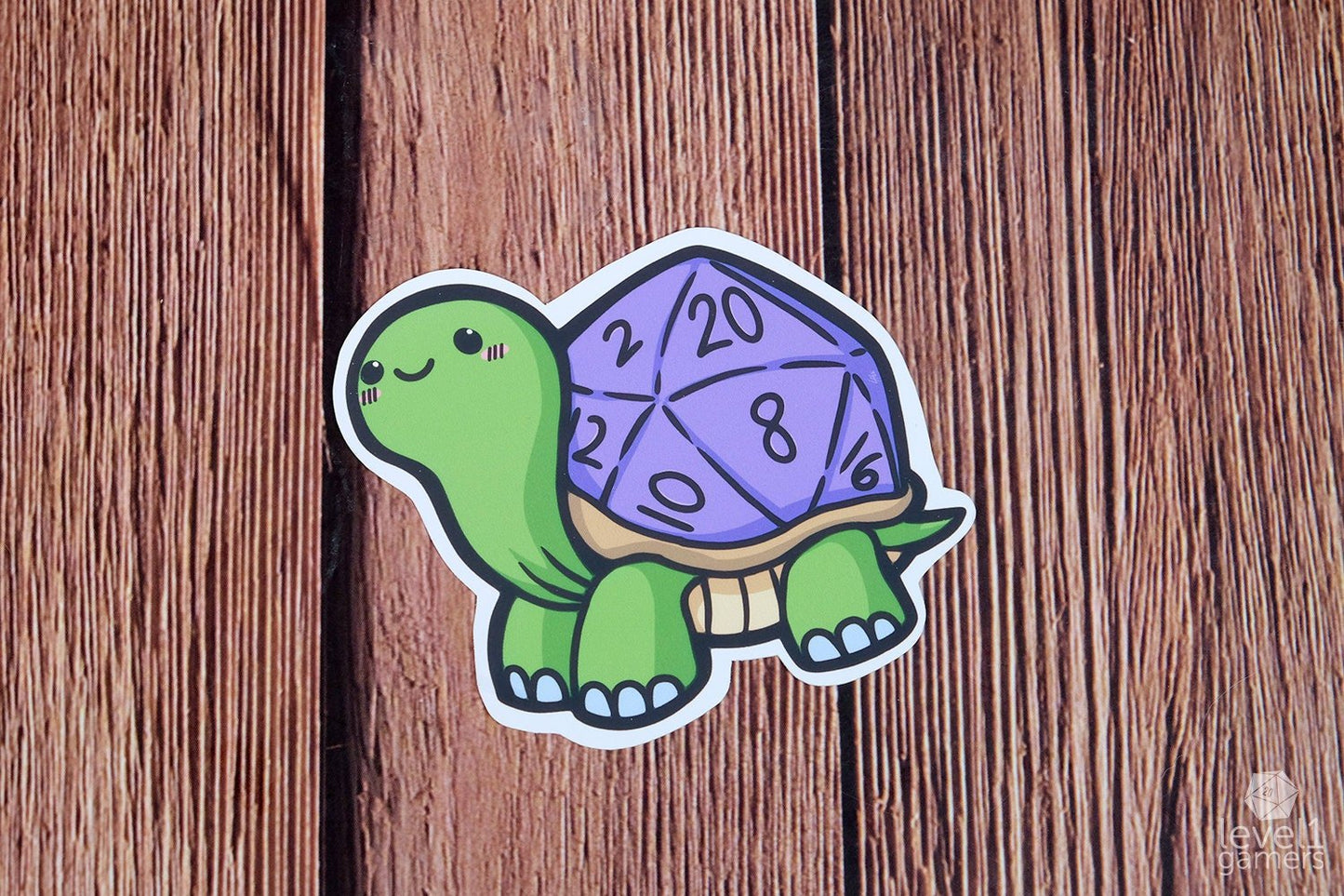 D20 Tortoise Sticker Level 1 Gamers
