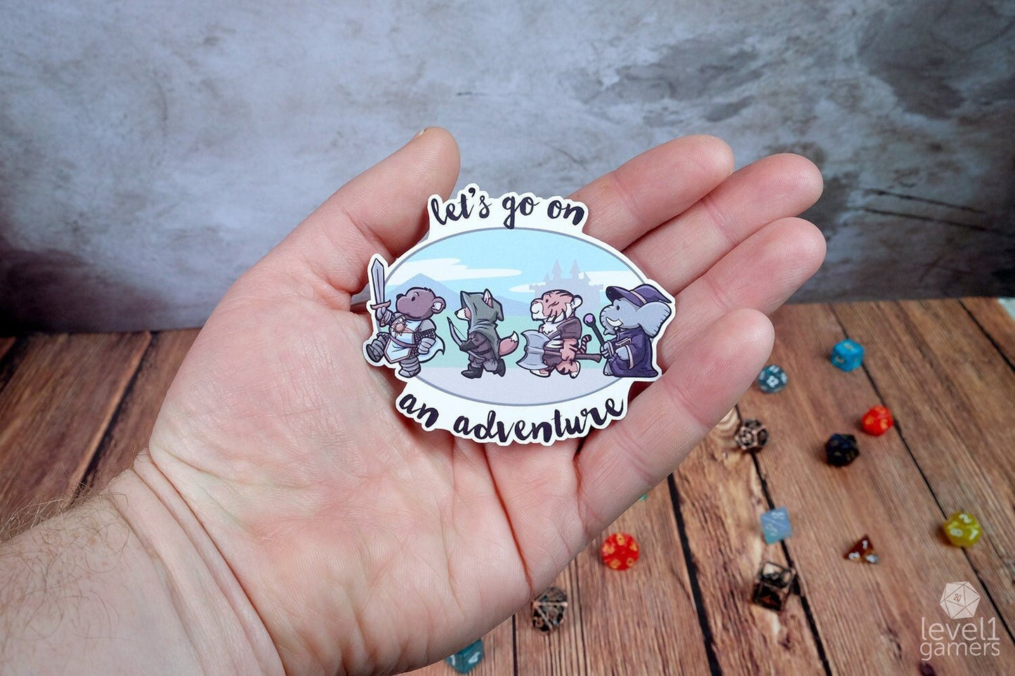 Let's Go On An Adventure Sticker Level 1 Gamers