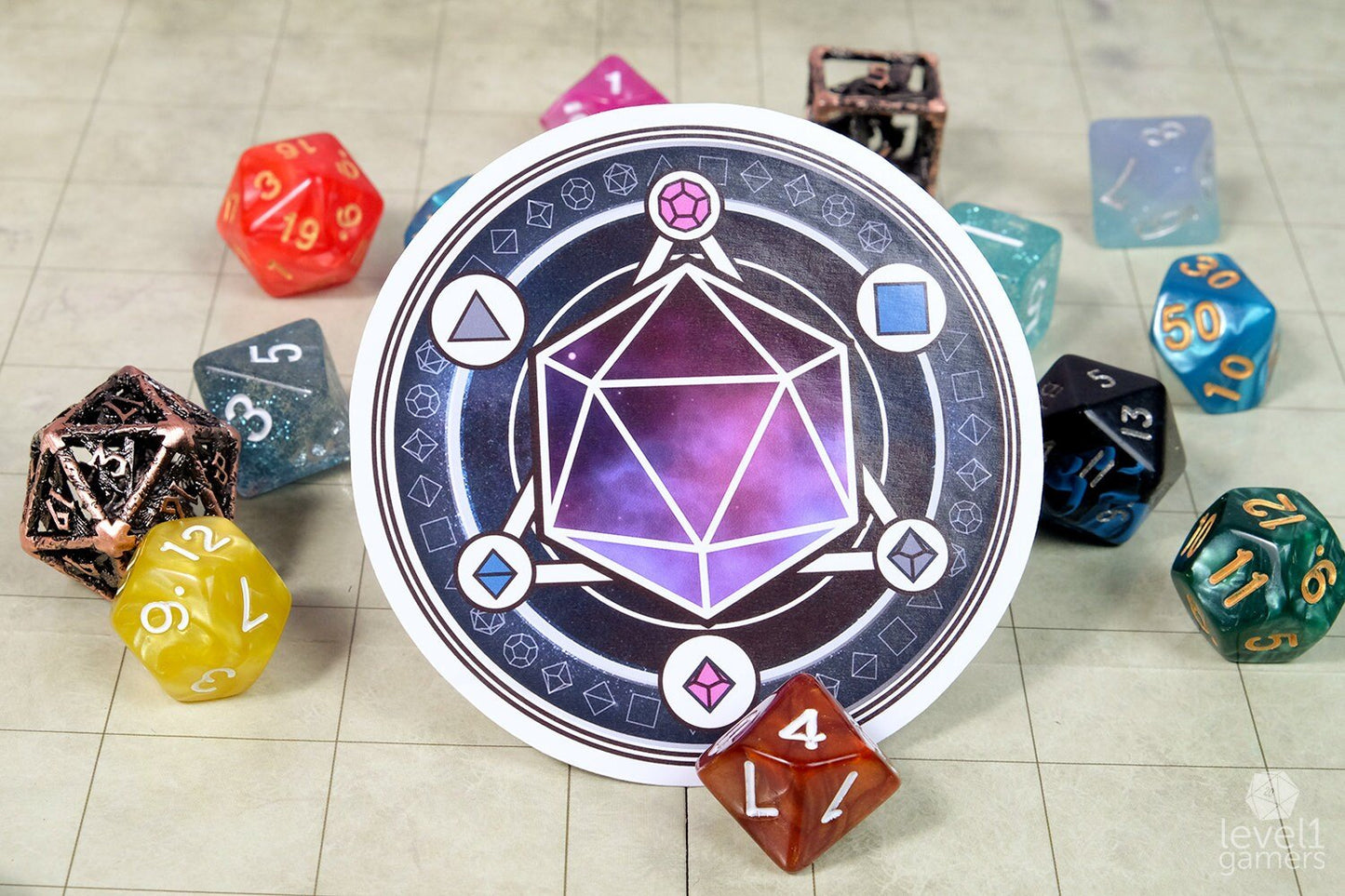 Magic Dice Circle Sticker Level 1 Gamers