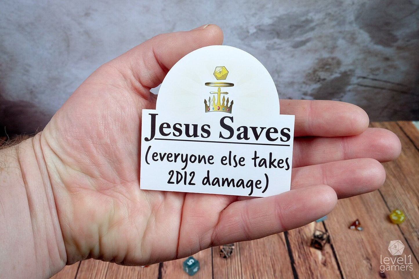 Jesus Saves Sticker Level 1 Gamers