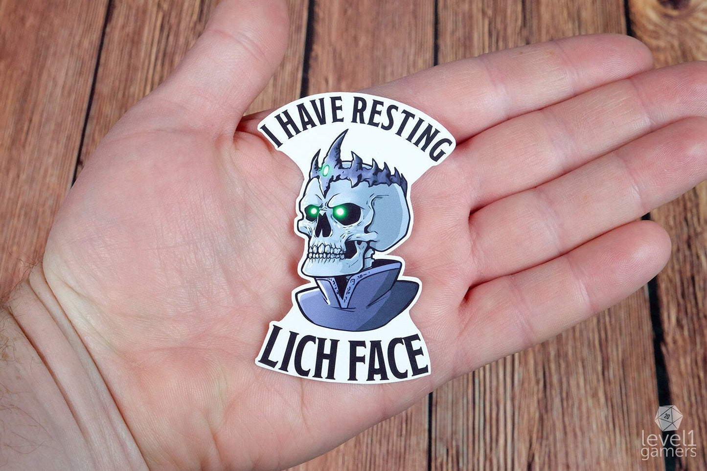 Resting Lich Face Sticker Level 1 Gamers