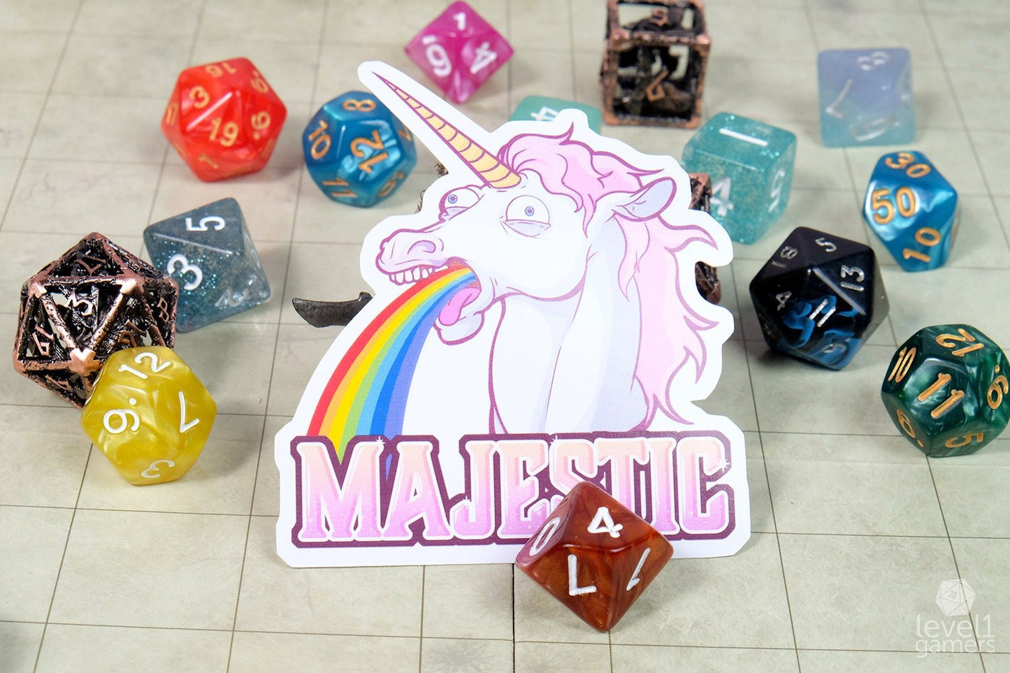 Majestic Unicorn Sticker Level 1 Gamers
