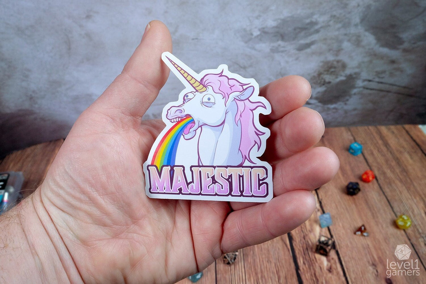 Majestic Unicorn Sticker Level 1 Gamers