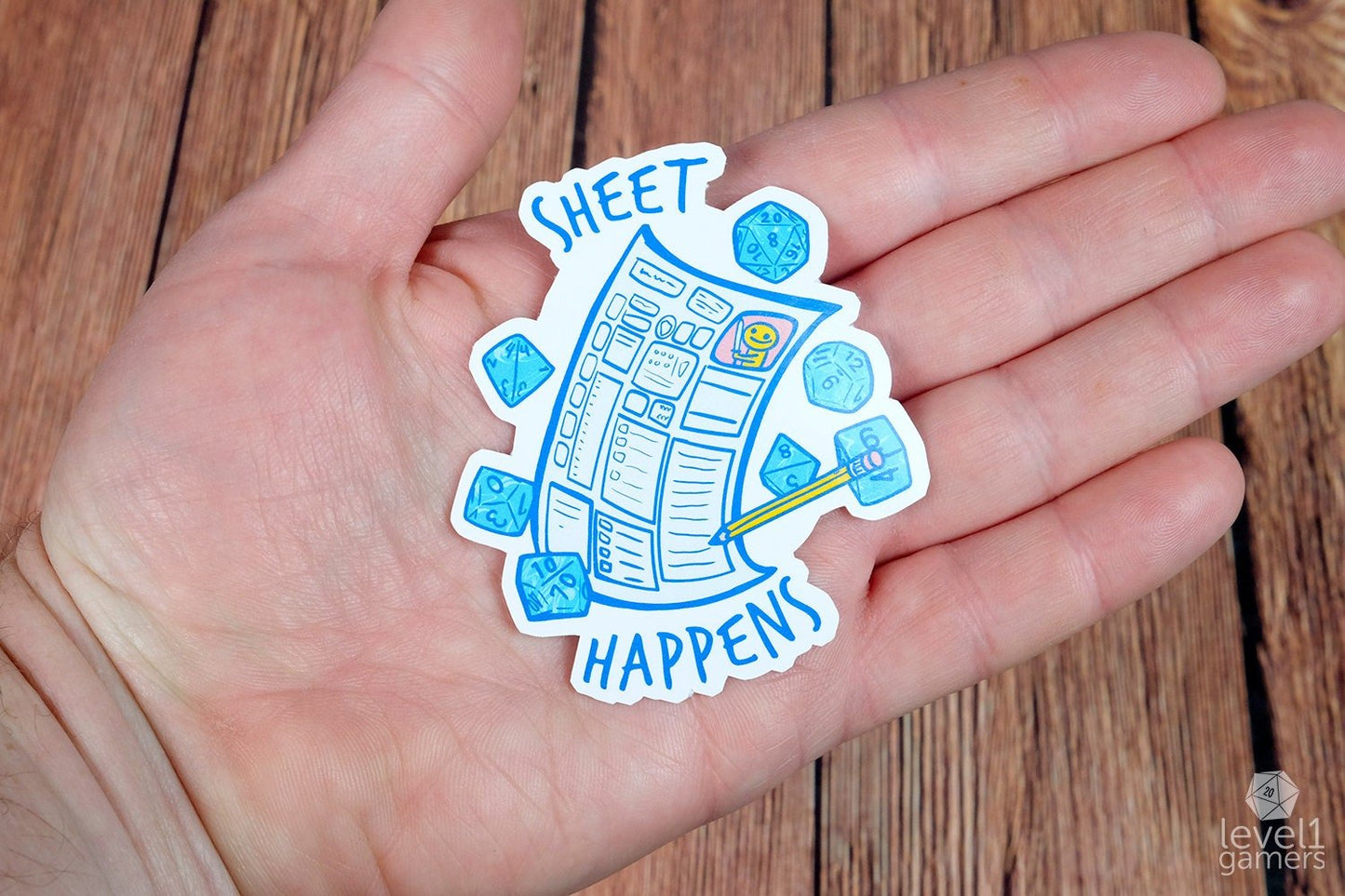 Sheet Happens Sticker Level 1 Gamers