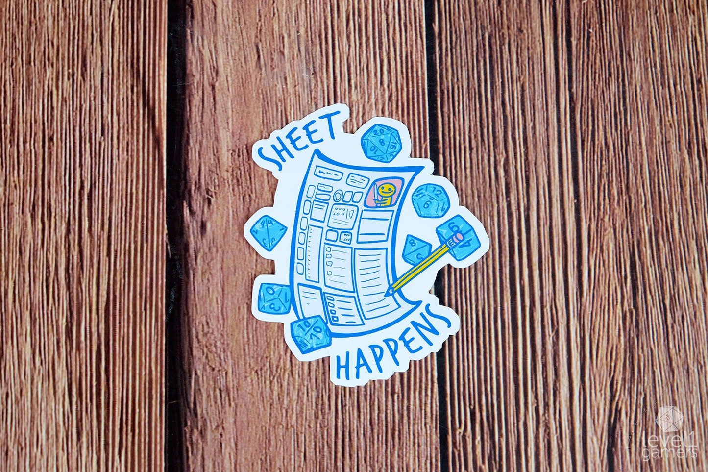 Sheet Happens Sticker Level 1 Gamers