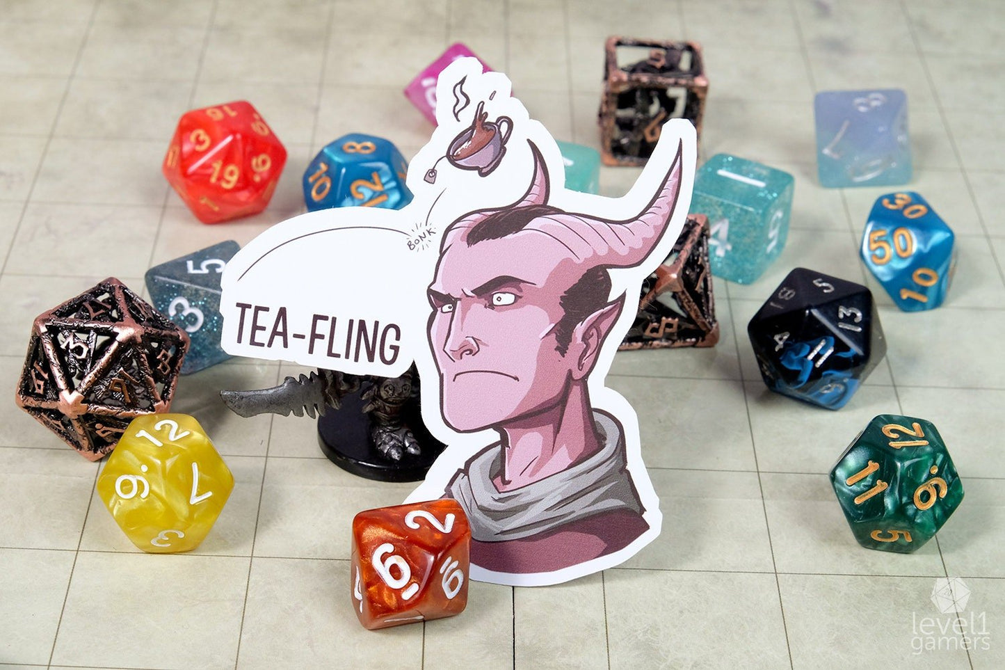 Tea-Fling Sticker Level 1 Gamers