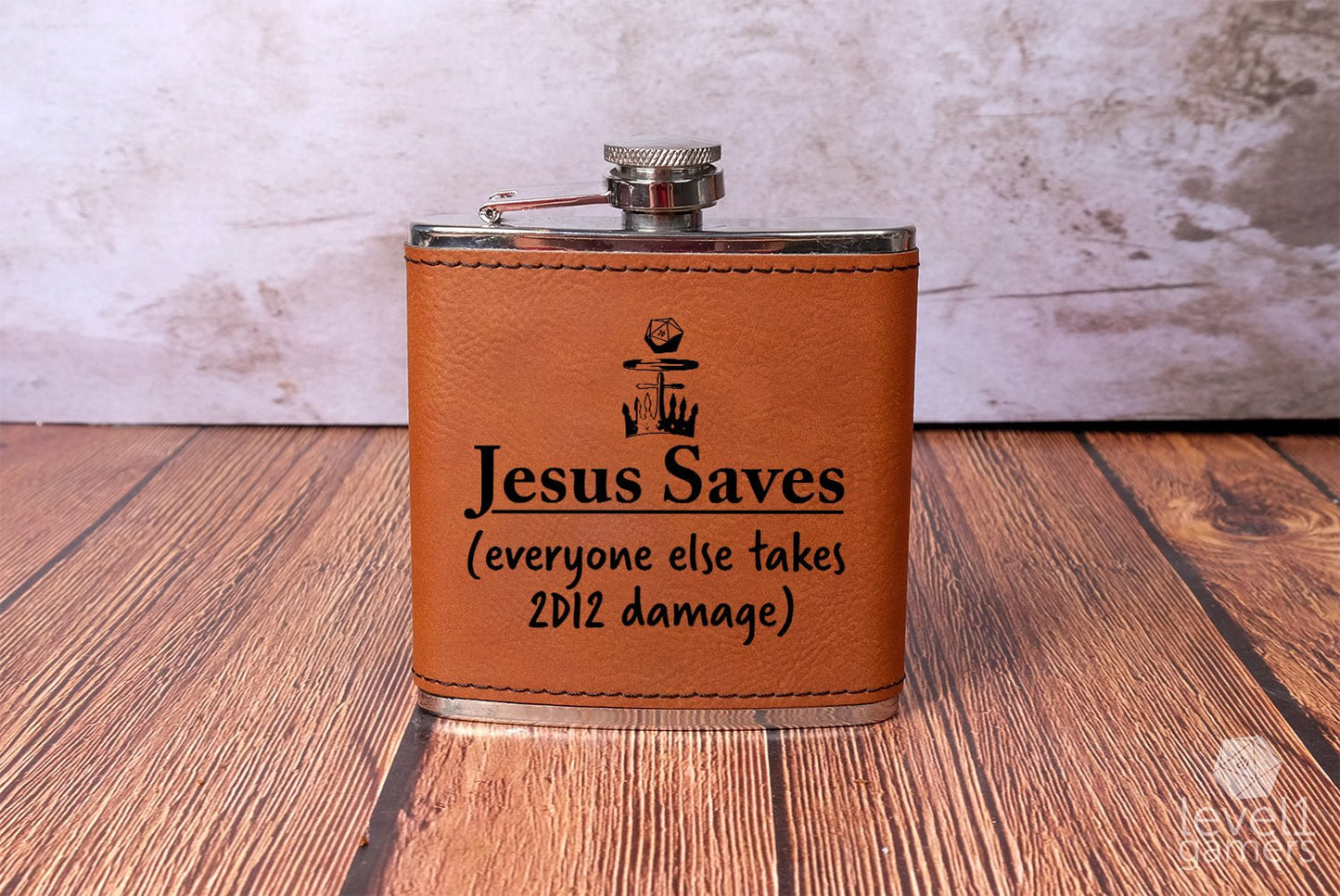 Jesus Saves Flask Level 1 Gamers