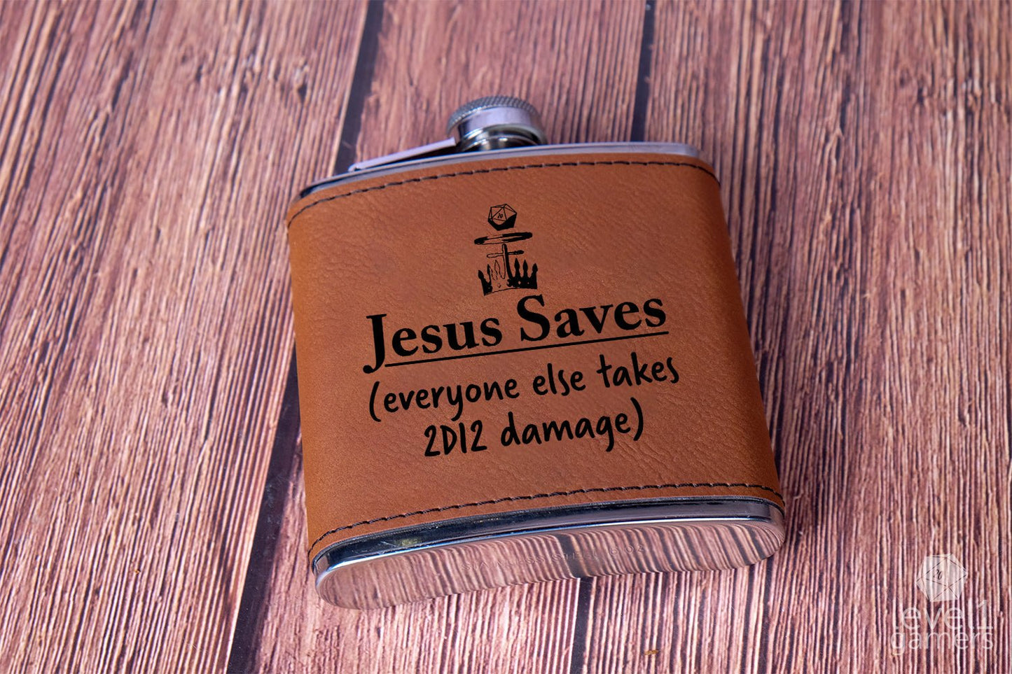 Jesus Saves Flask Level 1 Gamers