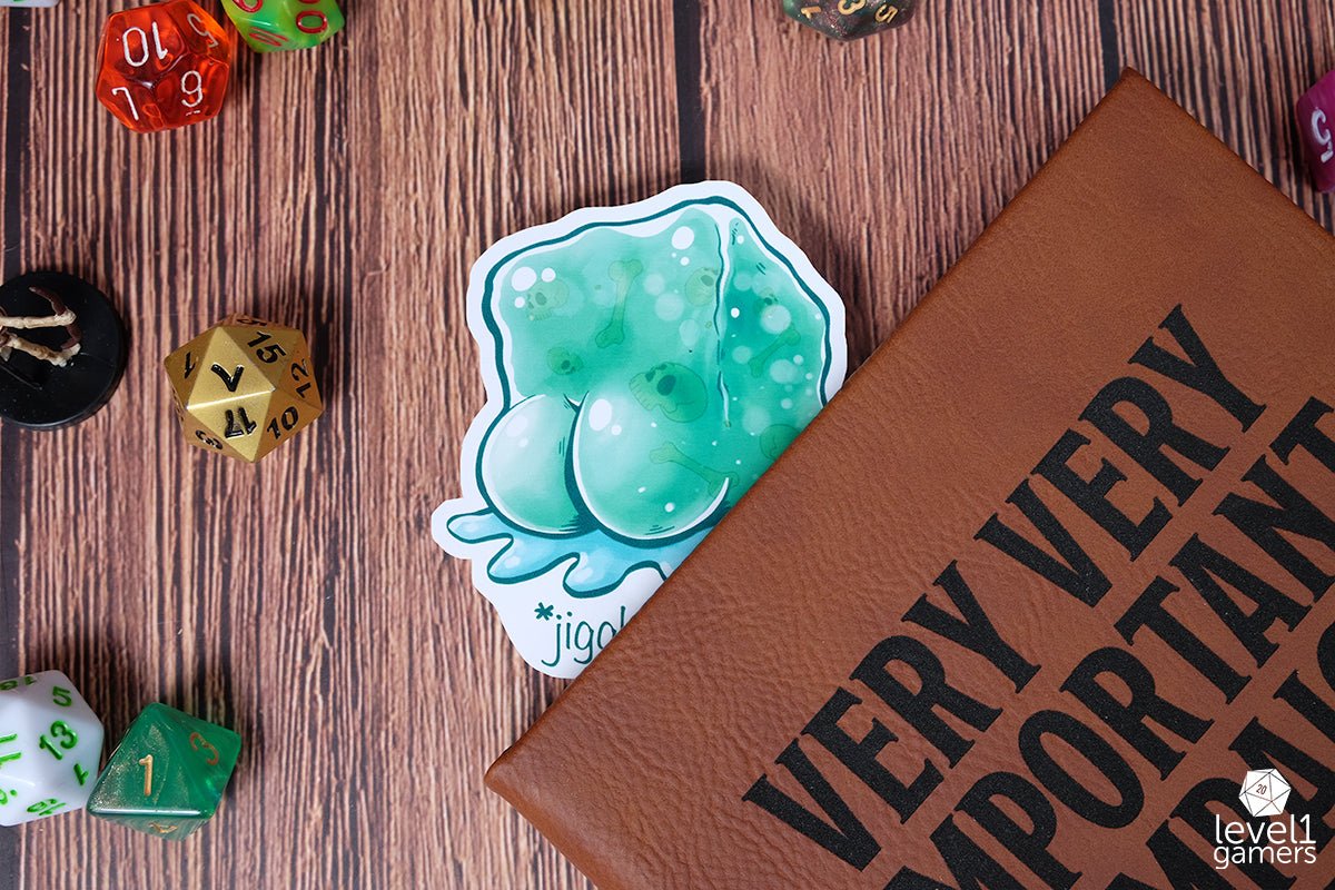 Dummy Thicc Gelatinous Cube Sticker Level 1 Gamers