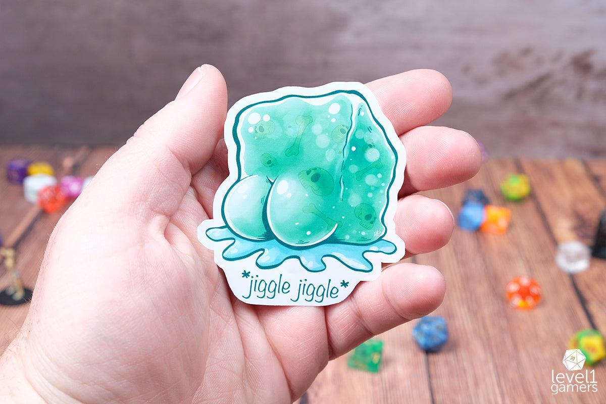 Dummy Thicc Gelatinous Cube Sticker Level 1 Gamers