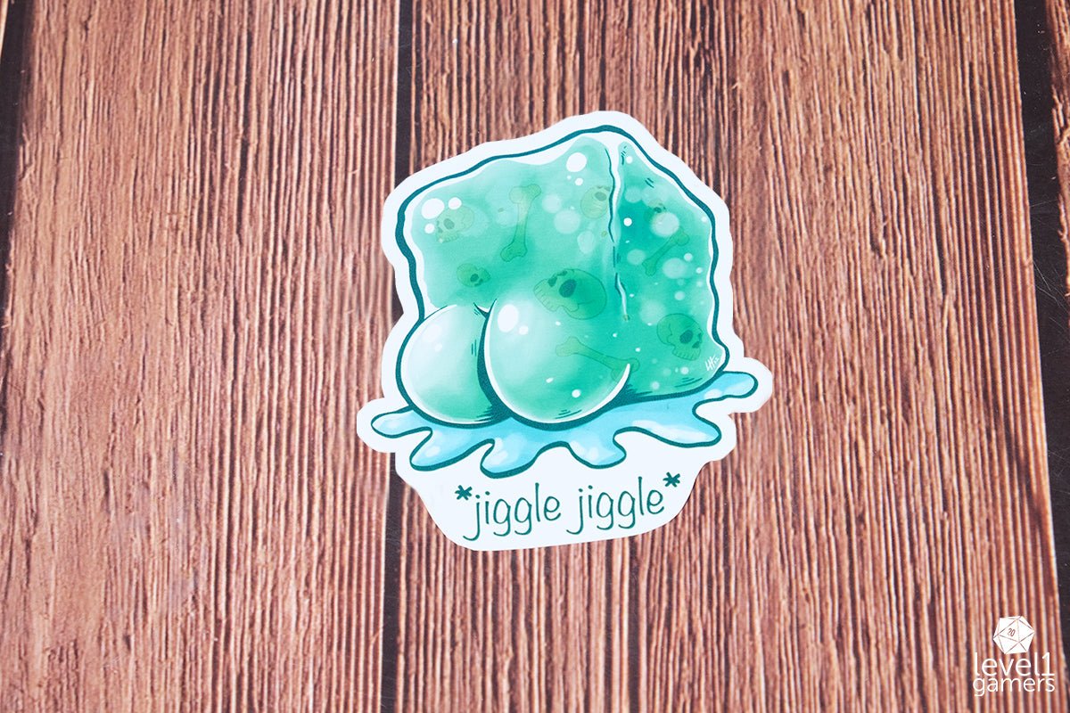 Dummy Thicc Gelatinous Cube Sticker Level 1 Gamers