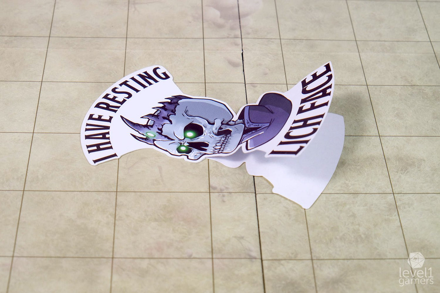 Resting Lich Face Sticker Level 1 Gamers