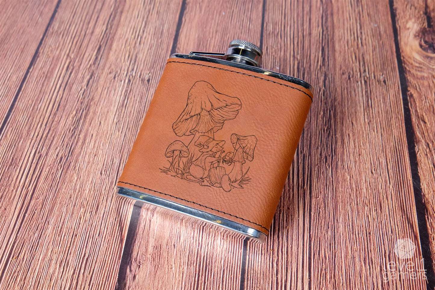Mouse Among The Mushrooms Flask Level 1 Gamers