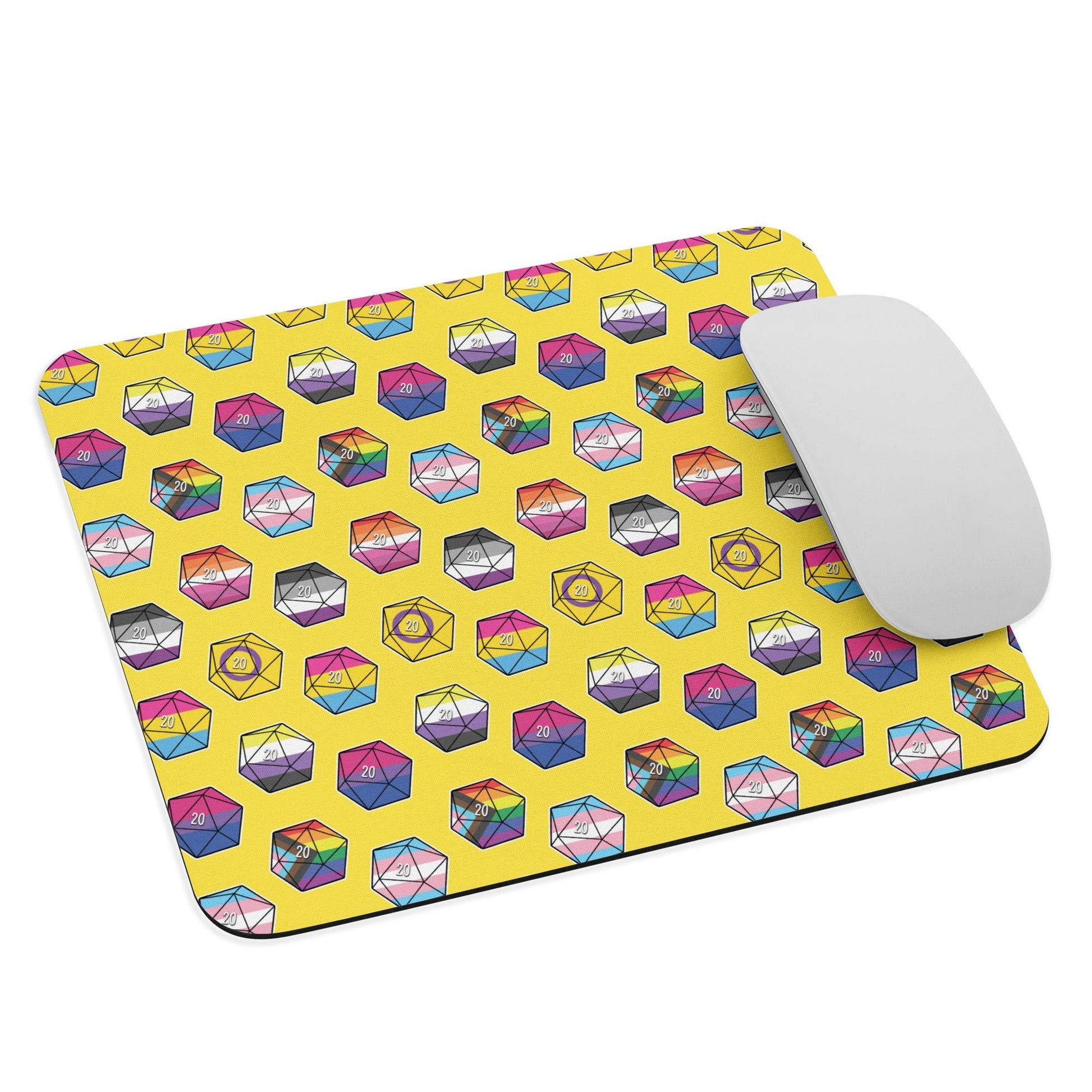 Pride Dice Mouse pad  Level 1 Gamers Default Title