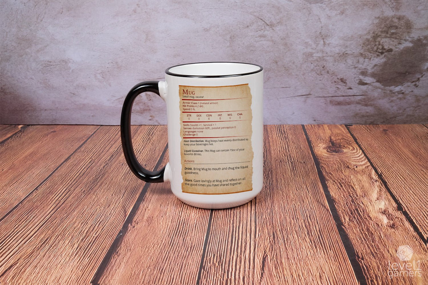 Mug Stat Card Mug Level 1 Gamers