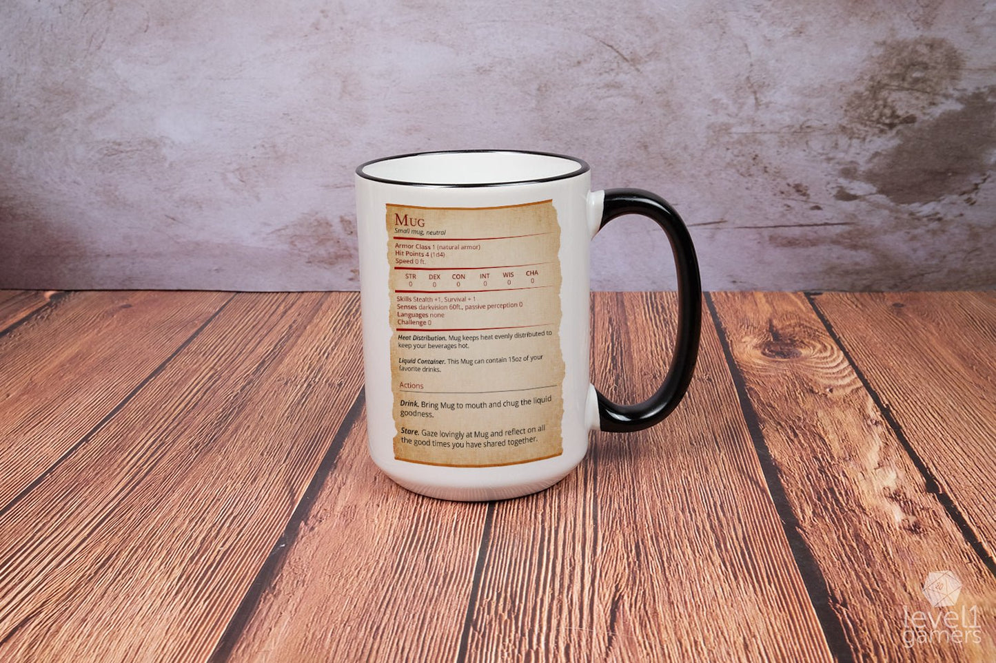 Mug Stat Card Mug Level 1 Gamers