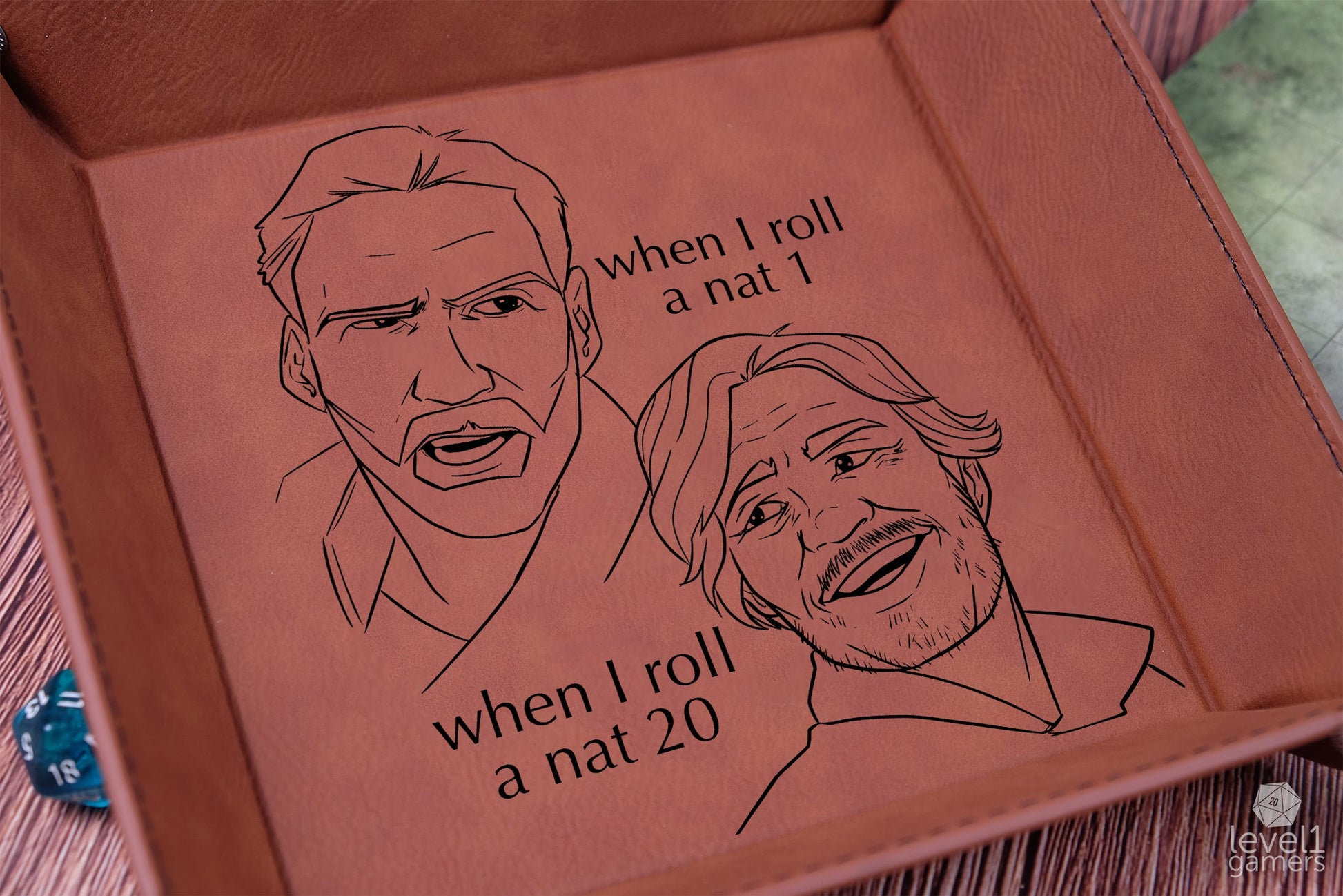 Pedro Pascal Dice Tray Dice Trays Level 1 Gamers