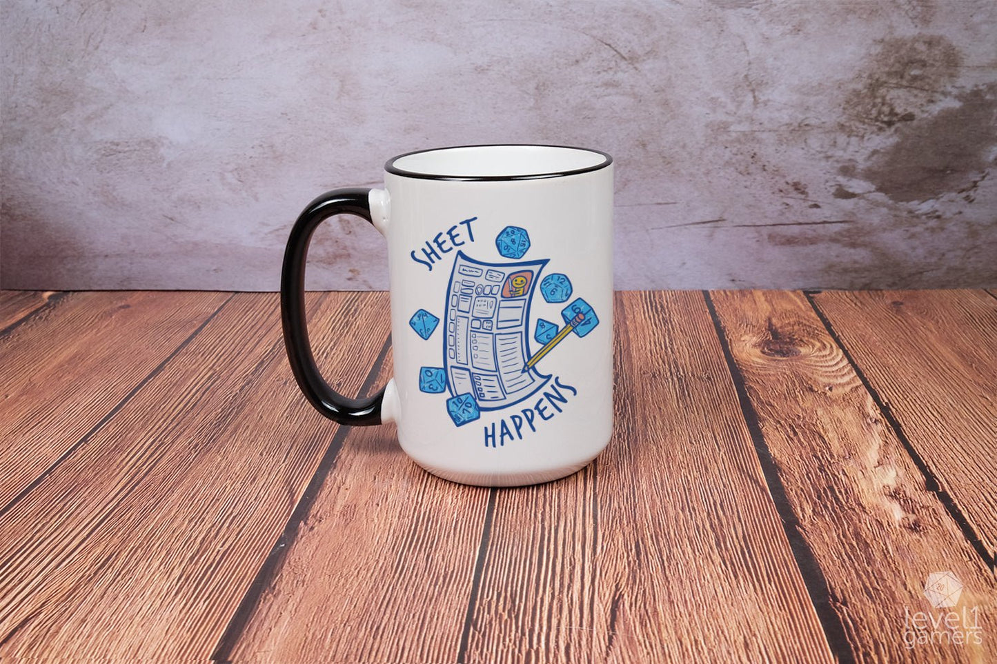 Sheet Happens Mug Mugs Level 1 Gamers