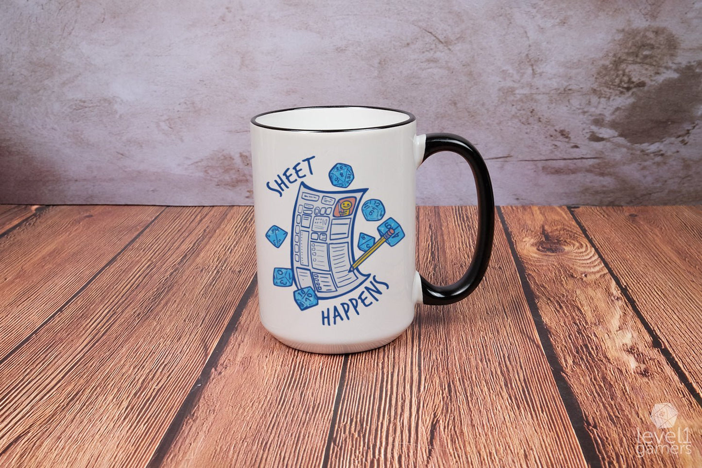 Sheet Happens Mug Mugs Level 1 Gamers