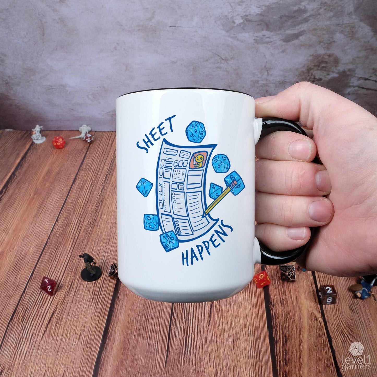 Sheet Happens Mug Mugs Level 1 Gamers