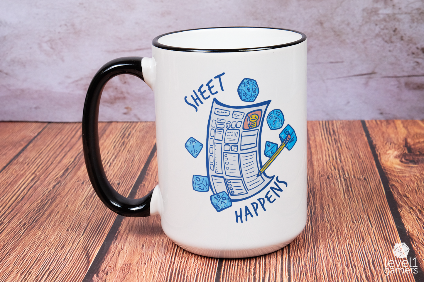 Sheet Happens Mug Mugs Level 1 Gamers