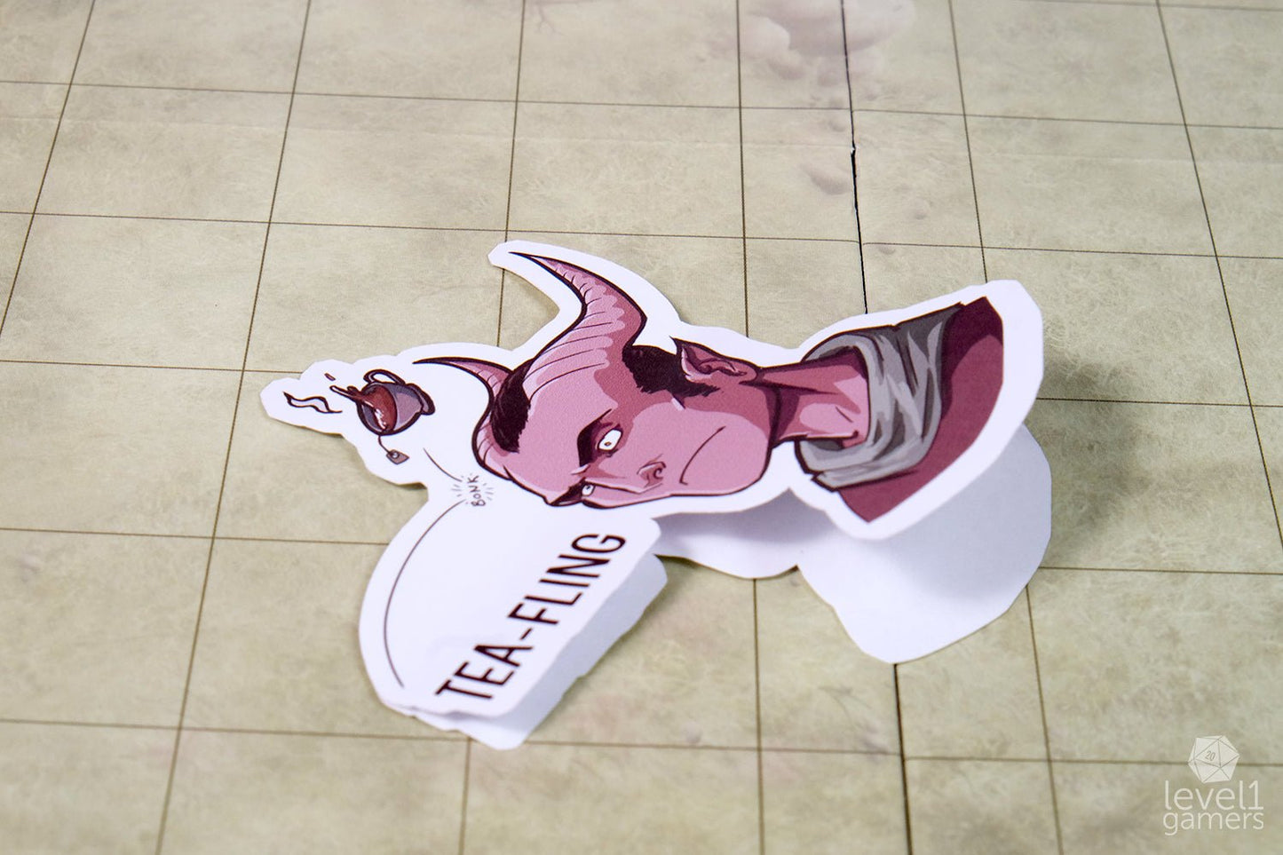 Tea-Fling Sticker Level 1 Gamers